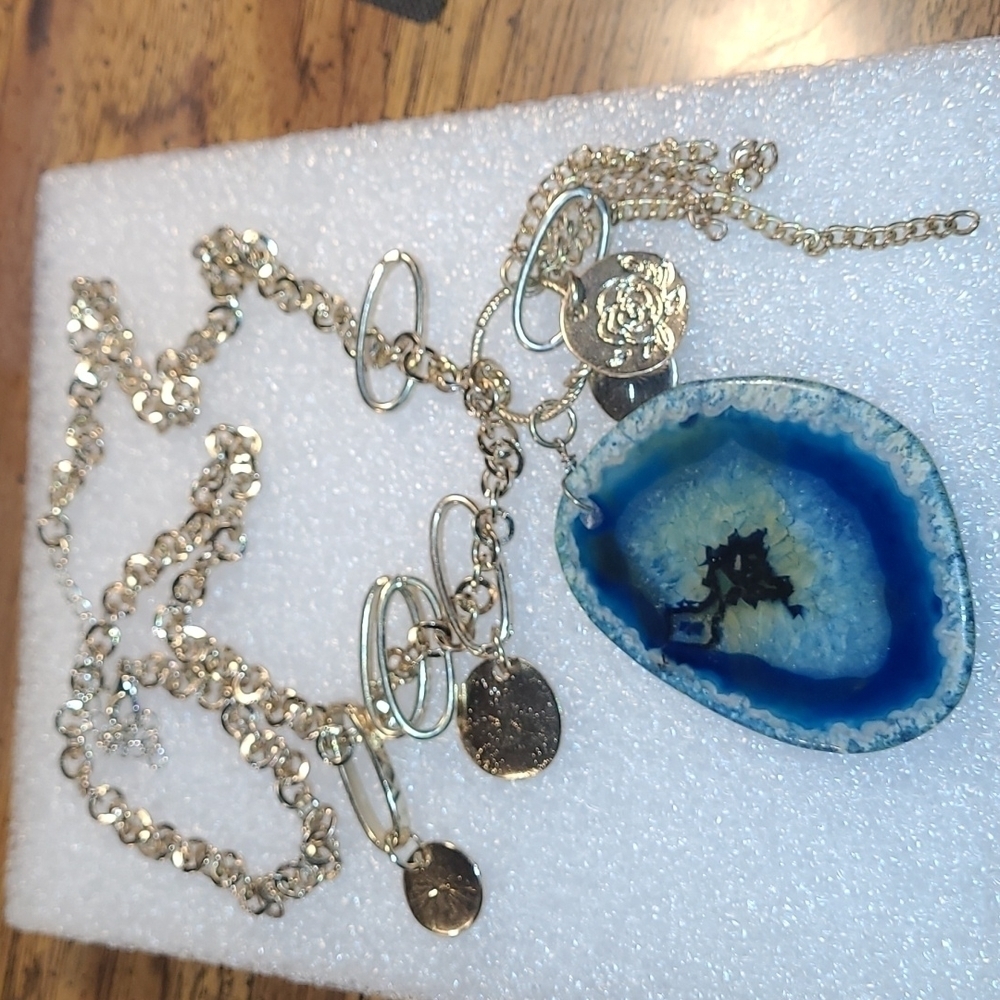 Necklace With Polished Gem Stone